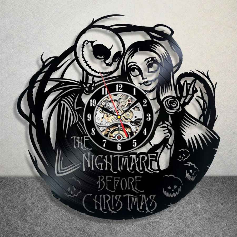 Кошмар перед рождественские настенные часы современный дизайн мультфильм тема