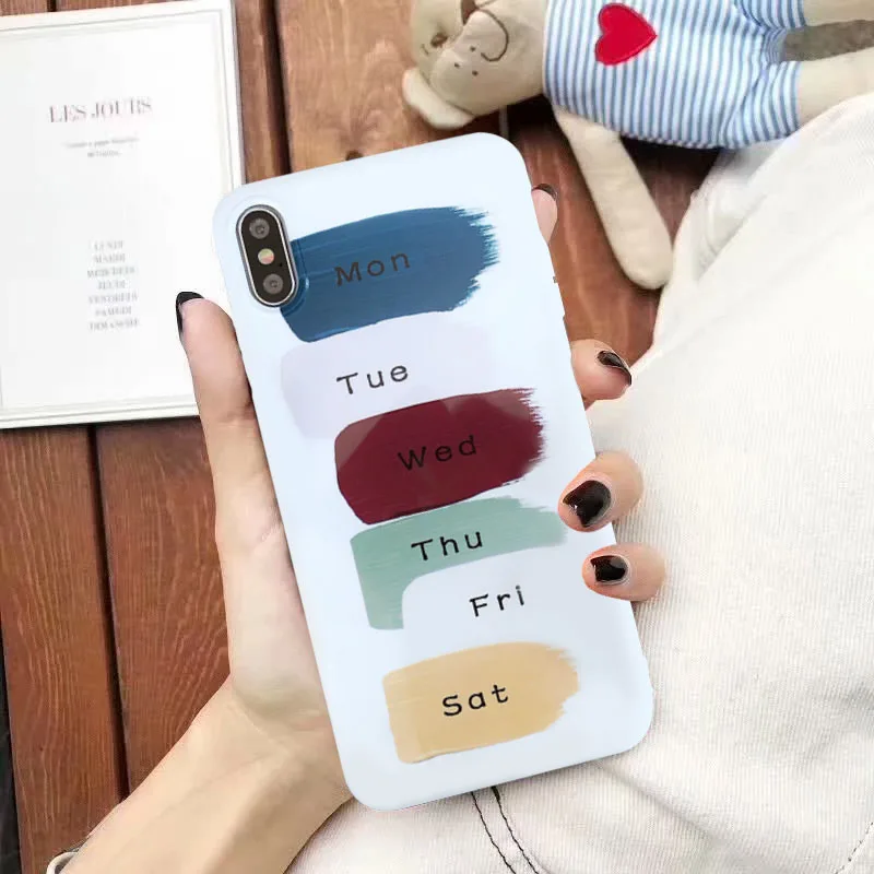 Цветной чехол GYKZ для iPhone 7 X XS MAX XR 8 6 6s Plus с надписью и Белый силиконовый мягкий