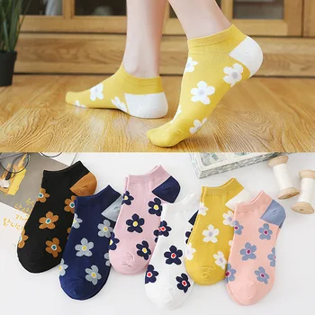 

fashion hosiery elegant South Korea Harajuku hosiery small flower hosiery leisure cotton hosiery women's boat hosiery