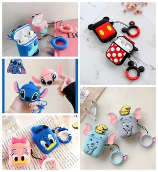 

NEW For Airpods 1 2 Headphone Case box Stitch Cartoon 3D Cover for Apple Airpods 1 2 Case Cute Earphone Headphone Case
