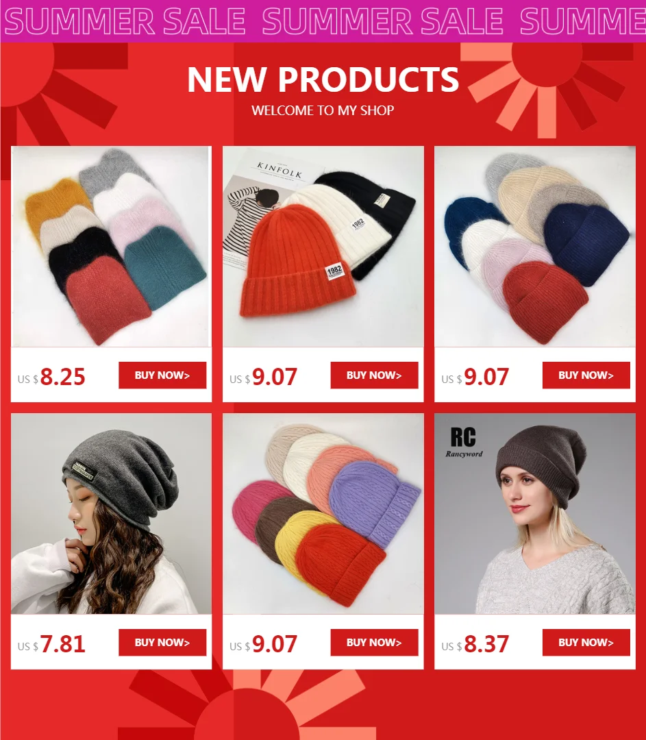 [Rancyword] High Quality Women Winter Hat Berets Cashmere Wool Berets For Girls Casual Knitted Warm Winter Hats Beanie RC2045
