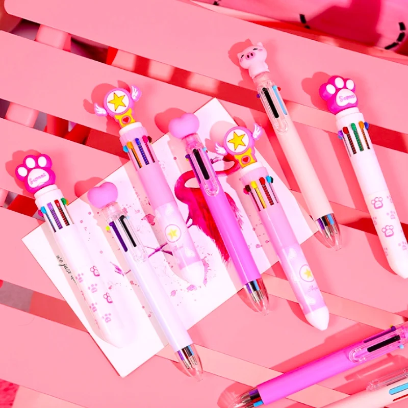 Студенческая милая Шариковая ручка из десяти цветов Цветная