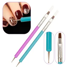 Профессиональный Маникюрный Инструмент для дизайна ногтей, раскрашивающая краска, ручка, стразы, ремешок, Arcylic+ Fiber, для украшения ногтей, салонов, инструмент для дизайна ногтей, 1 шт