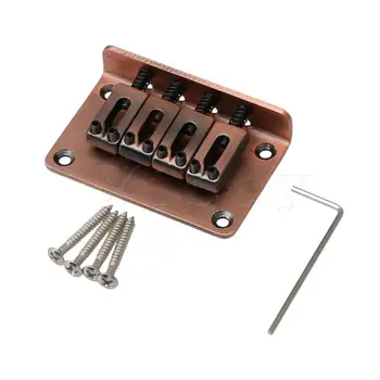 

Yibuy Red Copper UKULELE Guitar Bridge 4-String Musical Parts