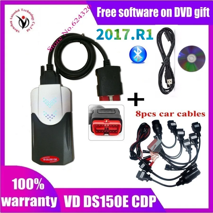 Новинка 2021 Vci vd ds150e cdp 2017R1 бесплатный активный диагностический инструмент VD TCS CDP