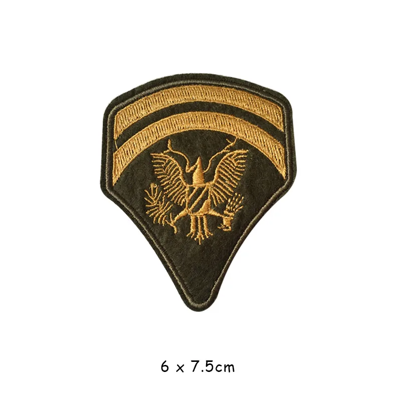U S армейская эмблема военная железная нашивка для одежды Вышивка Аппликация наклейка на одежду тактический боевой дух ранг нарукавная повязка в полоску - Цвет: 40