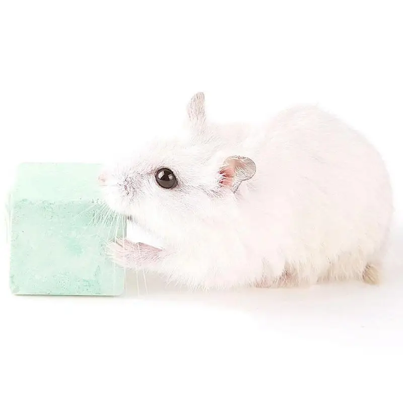 1pc Pet ToysMineral Teeth Grinding Stone Calcium Chew Teeth Grinder Hamster Rat Chinchilla Rabbit Fidget Spinner Figet Cube