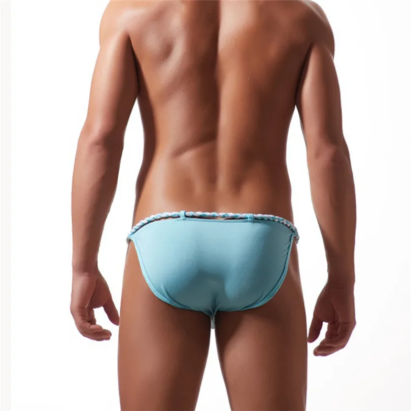 sexy lingerie sexy panties Fashion Men Cotton Underpants Tied rope briefs Tie-up Trousers High Fork Trousers Sexy Lingerie #3S20 (25)