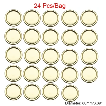 

24pcs Replacement Tinplate Bands Rings Canning Lids for Wide Mouth Jar 70mm 86mm
