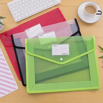 

Candy Colors Plastic A4 File Folders Large Capacity Wallet Document Bag Popper Wallet Envelope Folders For Office School Travel