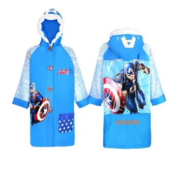

Disney Cartoon Raincoat Kids Frozen Spiderman US Captain Kids Raincoat Children Girls Boy Poncho X4723