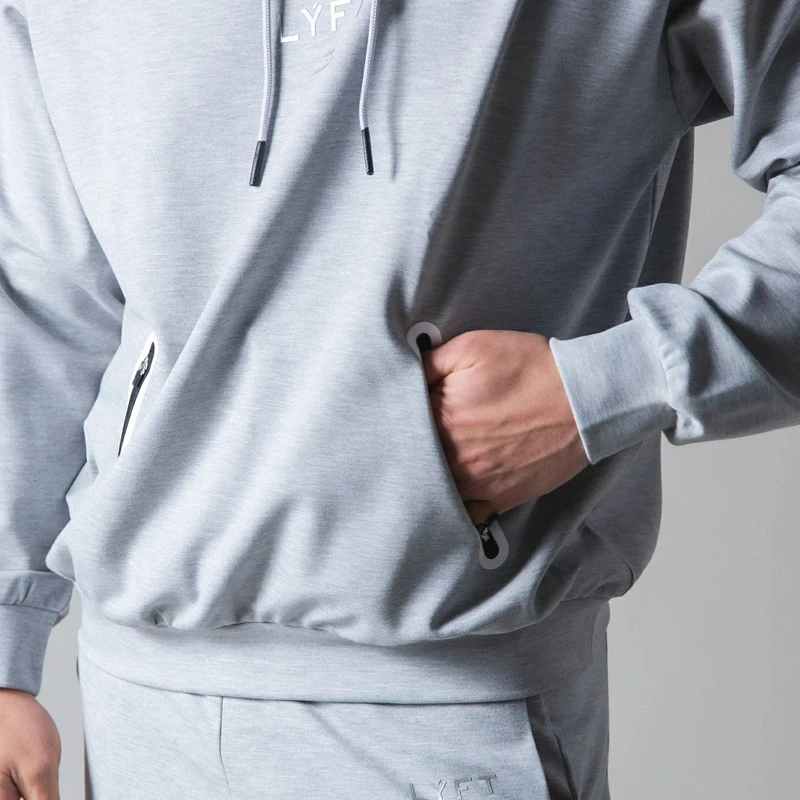 JP&UK Zipper Pocket 2021 Casual Hoodies Men Cotton Gym Sweatshirt Fitness Workout Cotton SportswearMale Pullover Tops Clothes