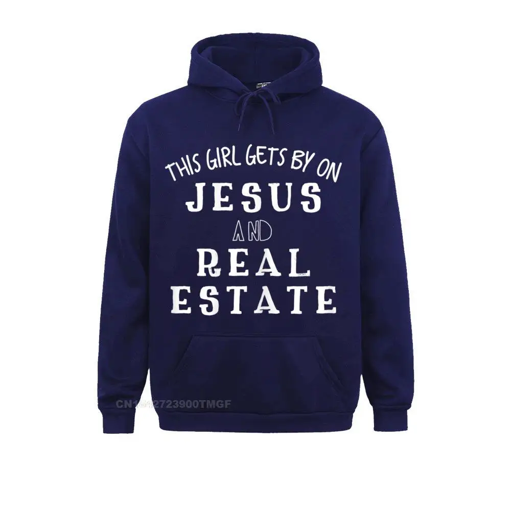 Hoodies Sportswears Womens This Girl Gets By On Jesus and Real Estate Realtor T-shirt T-Shirt__B9446 Father Day Long Sleeve  Student Sweatshirts Crazy New Arrival Womens This Girl Gets By On Jesus and Real Estate Realtor T-shirt T-Shirt__B9446navy