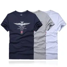 Новая мода Фитнес вышивка авиации армии Мужская одежда является известным брендом в стиле воздушных сил с круглым воротником и коротким рукавом для мужчин