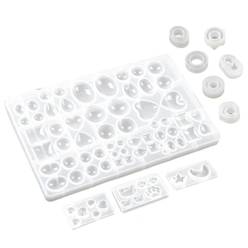 

10 Pack Resin Silicone Molds Cabochons Molds For Resin, Clay, Jewelry Making -Resin Jewelry Casting Molds With Oval, Heart, Squa