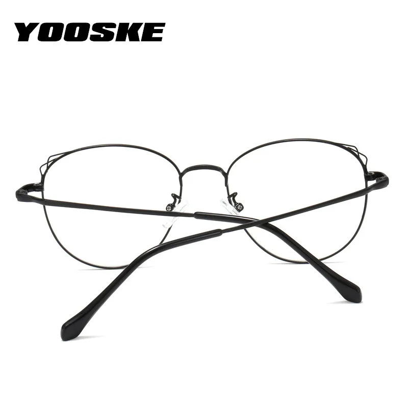 YOOSKE, синий светильник, блокирующие очки для женщин, кошачий глаз, оправы для очков, женские компьютерные очки, металлическая оправа для близорукости