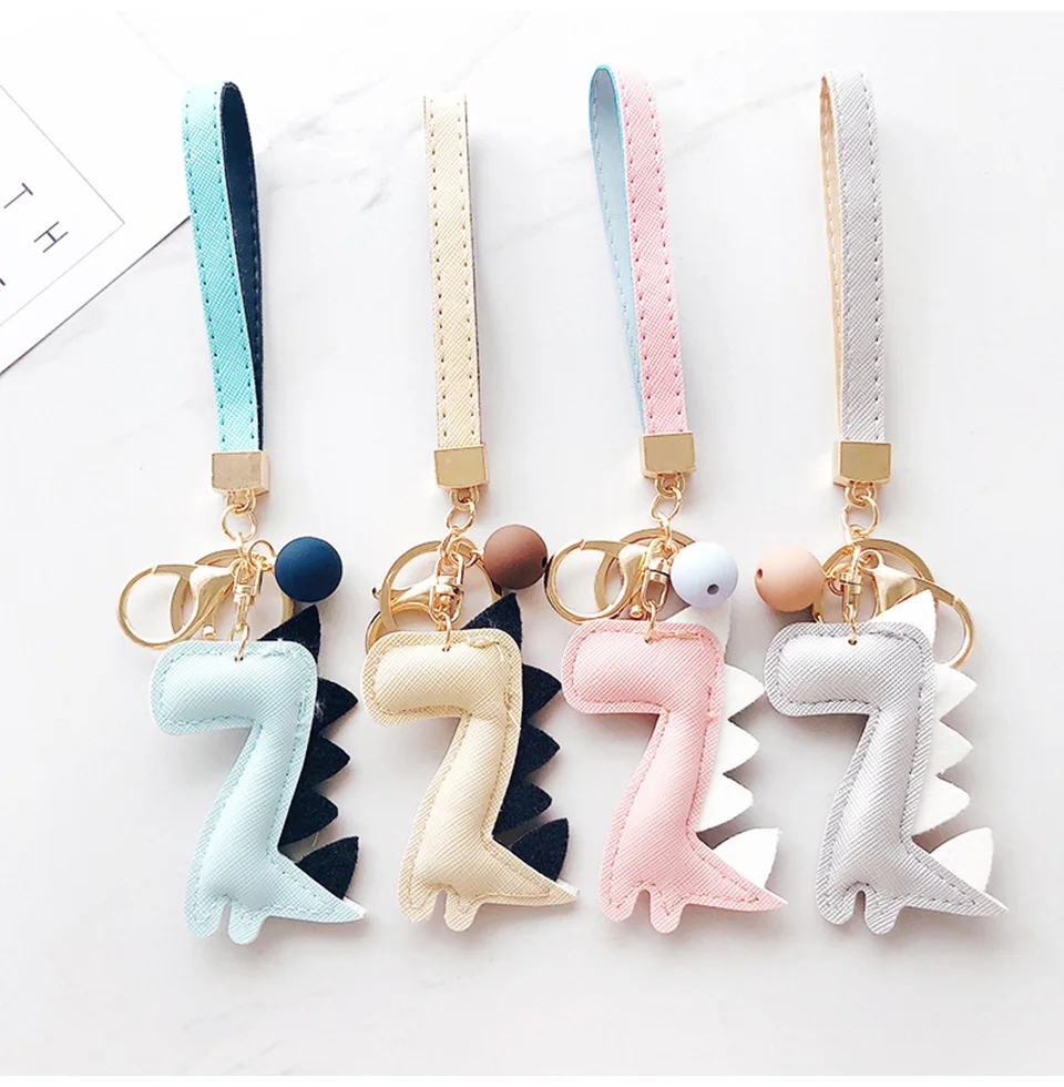 Милый брелок для ключей динозавры мультфильм животное кукла брелок Kawaii креативный брелок для ключей сумка автомобиль ювелирный подвесной Шарм для женщин девочек Подарки