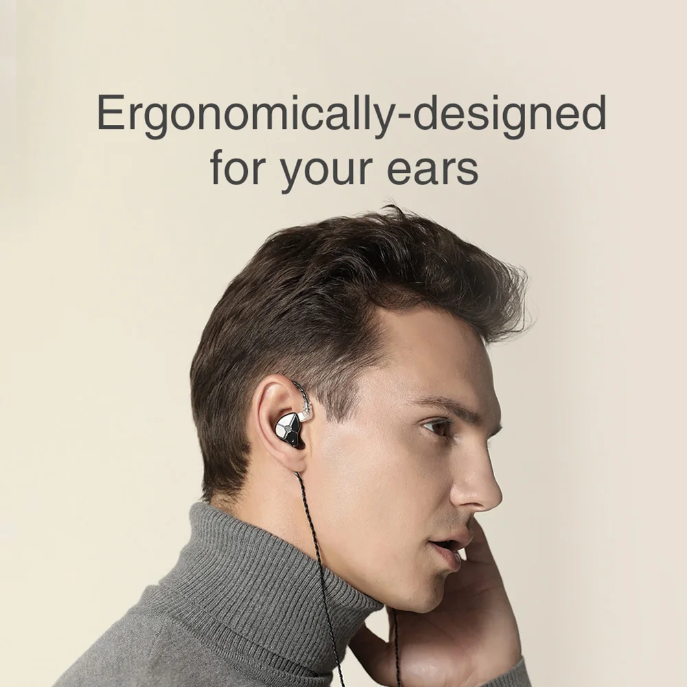New TRN ST1 Ergonomic Wired Earplug Headset Detachable In Ear Eeaphone HiFi DJ Monitor Running Sport Earphone With Mic 