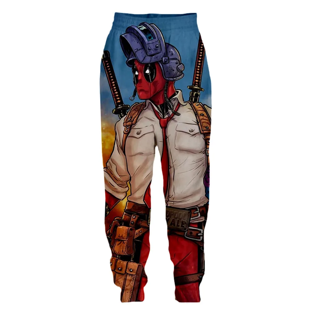 

2019 Hot Sales MEN'S Casual Pants 3D Printed Deadpool Pattern Large Size Sports Sweatpants