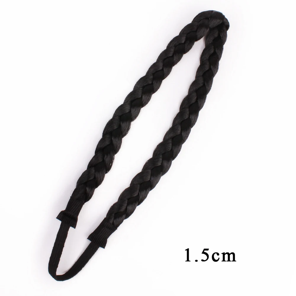 designer hair clips New Hair Accessories Simulation Synthetic Hair Plaited Headband Elastic Hair Band Double Braided Headwear Hair scrunchy Headband alice headband Hair Accessories