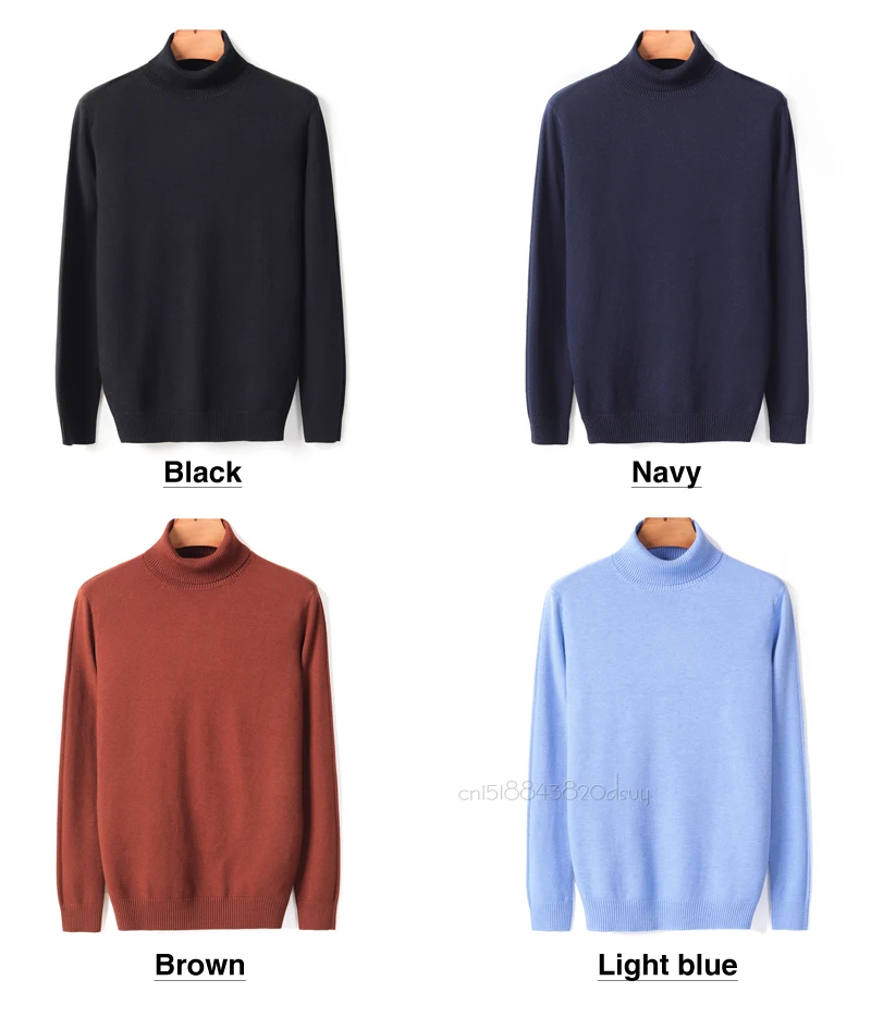 2020 New Autumn Winter Men's Warm Turtleneck Sweater High Quality Fashion Casual Comfortable Pullover Thick Sweater Male Brand