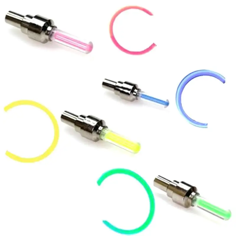 2pcs Cycling Bicycle Wheel Lamp Bike Lights Accessories Bike Bicycle Car Motor Wheel Tire Valve Cap LED Neon Flash Lamp Light
