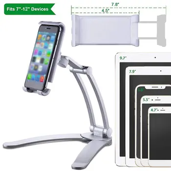 

Multifunctional Kitchen Tablet Stand Wall Desk Tablet Mount Stand Fit Width Tablet Metal Bracket Smartphones Holders