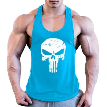 

Punisher Batman Superman Cotton Tank Top Bodybuilding weight training TankTops Men Fitness Shirt sleeveless Vest Gym Clothing