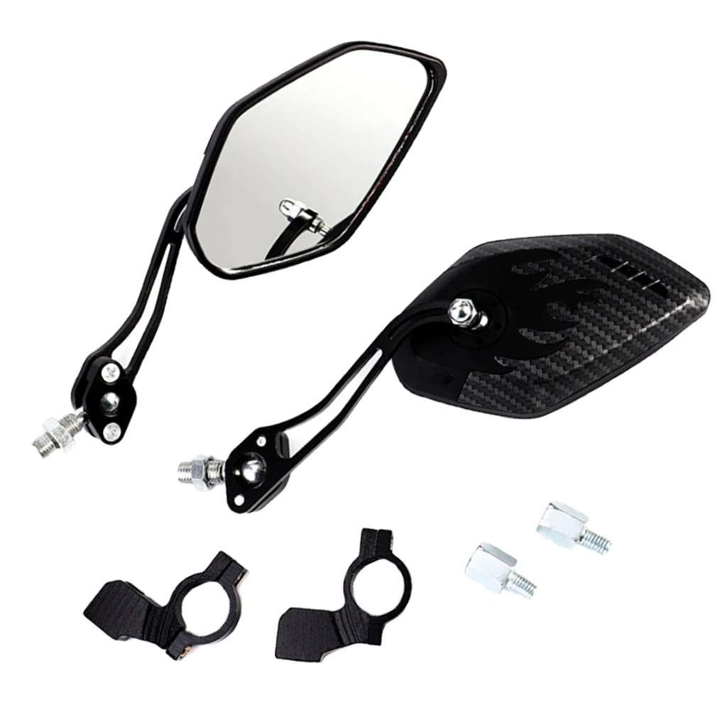 1 Pair Universal Rearview Handlebar Glass Mirror for Mountain Road Bike E-Bikes Electric Bicycle Scooters