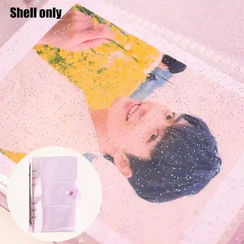 

simple transparent PVC Binder Notebook Diary 6 Agenda Planner Notepad Handbook Rings Spiral Organizer N0N7