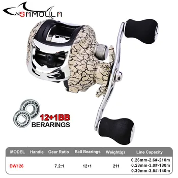 

2020 New Fishing Reel Carp Pesca 12 + 1BB Moulinet Baitcasting Casting Reel Carretilhas Olta Makinesi Carretilha Perfil Alto