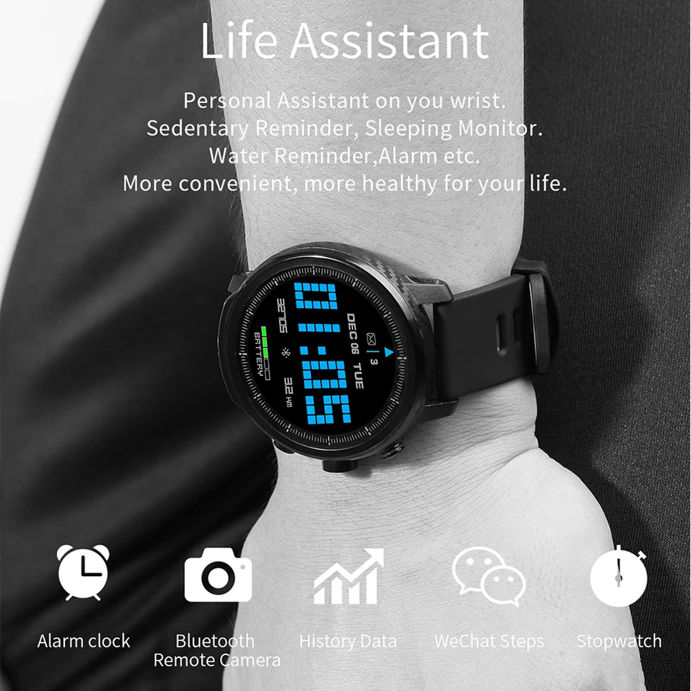 COLMI L5 Smart Uhr Männer IP68 Wasserdicht Mehrere Sport Modus Herz Rate Wetter Prognose Bluetooth Smartwatch Standby 100 Tage