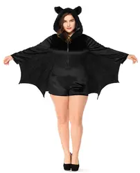 Карнавальный костюм летучей мыши для родителей и детей, черный костюм летучей мыши, маскарадное платье для Хэллоуина