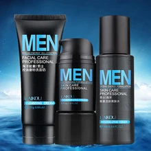 LAIKOU мужской уход за лицом 1 набор = 3 вида крема для лица+ Очищающее средство+ тонер масло от акне контроль очищающее Отбеливающее средство для лица
