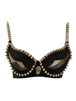 

Steampunk Bustier Corselet Gothic Sexy Corset Women Push UP Rivet Wings Pattern Party Shows Club Bra Crop Tops Vest S-2XL
