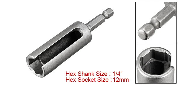 1PCS 12mm 3 inch-L Uxcell Uxcell 1/2 предмета в комплекте 8/10/12/14/17 мм CR-V Шестигранная гайка разъем прорези расширение сменная насадка для отвёртки 2," /3"/65 мм/78 мм/80 мм/100 мм Длина - Цвет: 1PCS 12mm 3 inch-L