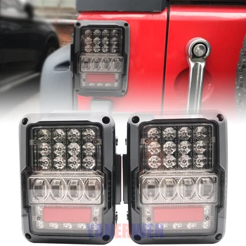 

US/EU LED Brake Tail Lights Rear Signal Reverse Lamps Clear Lens For Jeep Wrangler vehicles Tail Lights Assembly.