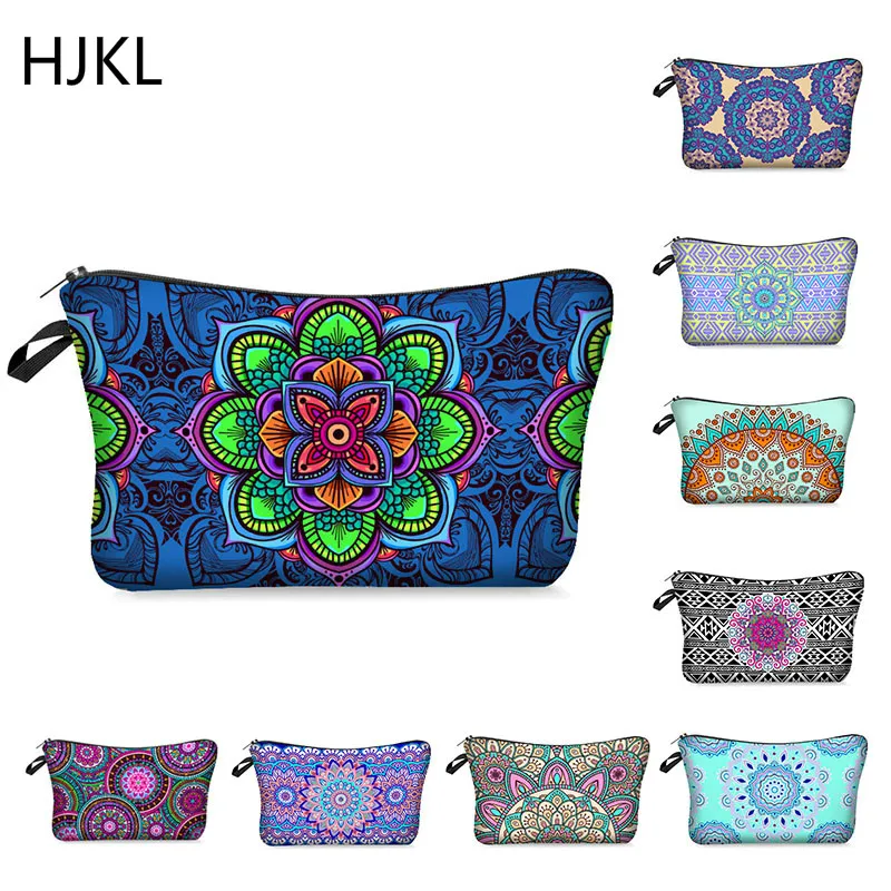 

Fashion Makeup Bag Women Cosmetic Bag with Multicolor Pattern 3D Printing Neceser Toiletry Bag for Travel Unicorn Organizer Bags
