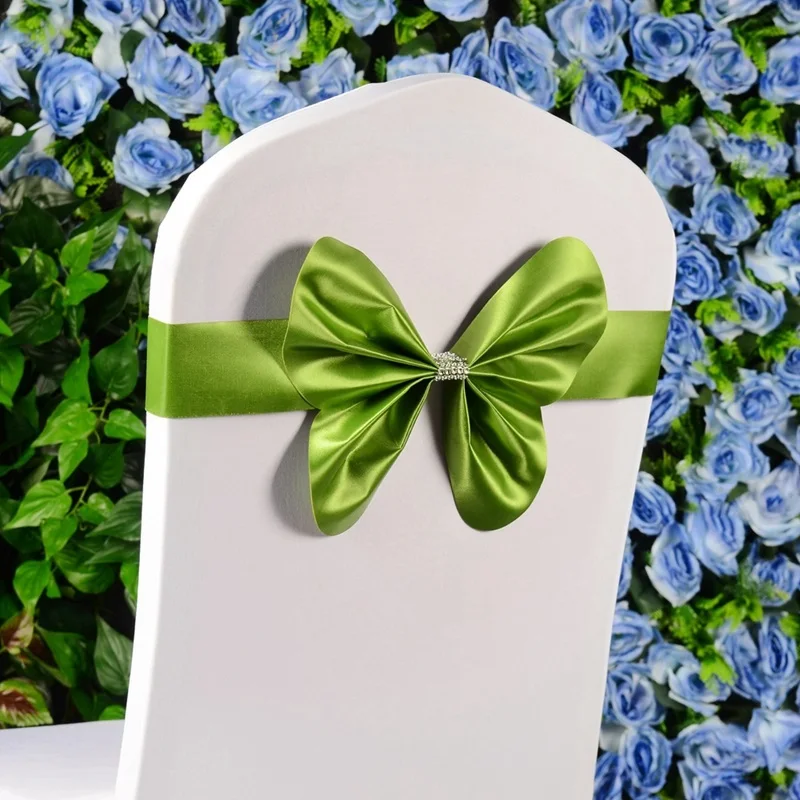 Горячие ленты для свадебных стульев Noeud De Chaise Mariage Бант бабочка декор для вечерние банкетов и отелей