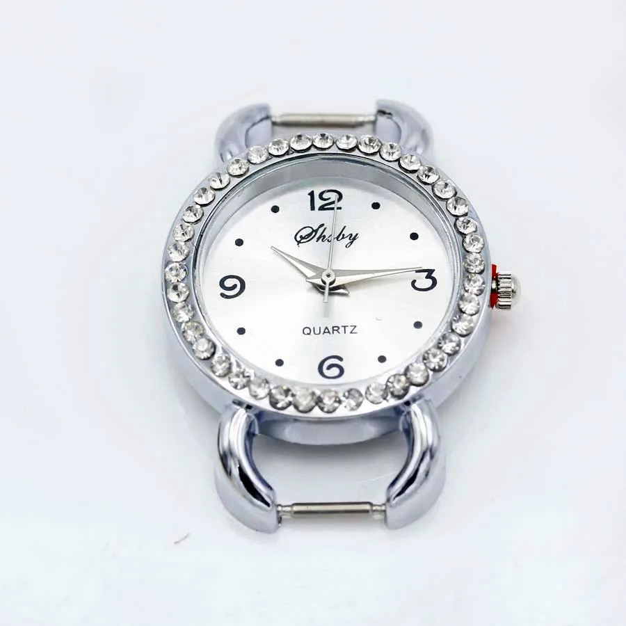 Shsby Diy Personality Gold Silver Rhinestone Watch Header Roman Numerals Circle Watch Table Core Watchband Accessories