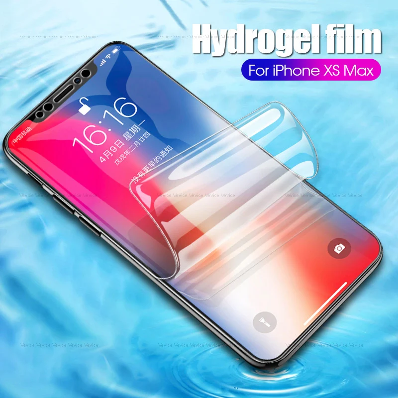 Гидрогелевая пленка 9D для iPhone XS Max XR X 7 8 Plus 6 s Защитная мягкая S PLUS XsMax Xr не