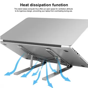 

Cooling Rack Folding Adjustable Angle Aluminum Alloy Desktop Portable Holder Office Universal Non Slip Laptop Stand