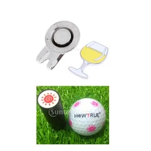 Долговечный Гольф мяч солнце надпись в форме Stamper маркер зажим для кепки для игры в гольф с магнитный маркер мяча