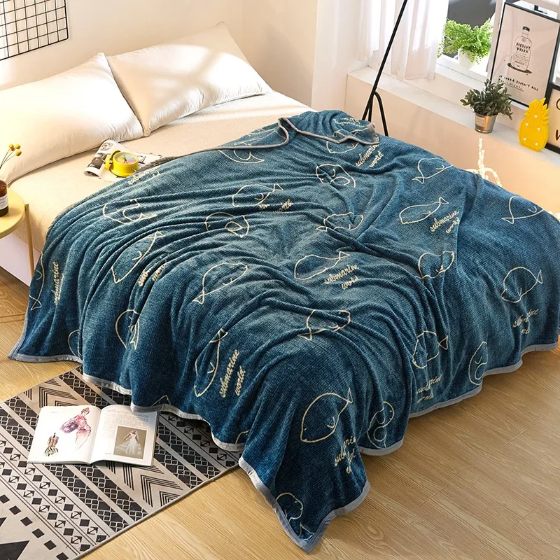 LREA Горячая Распродажа плед КИТ узор теплое одеяло самые популярные элементы и дизайн удобные - Цвет: xiaojingyu