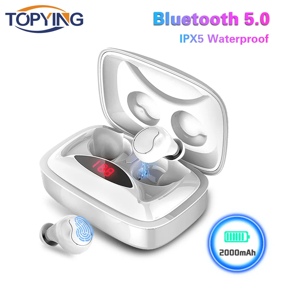 

TOPYING X29 TWS 5.0 Bluetooth headphone True Wireless Earphone Headphone with microphone Fingerprint Touch Bluetooth Earphones