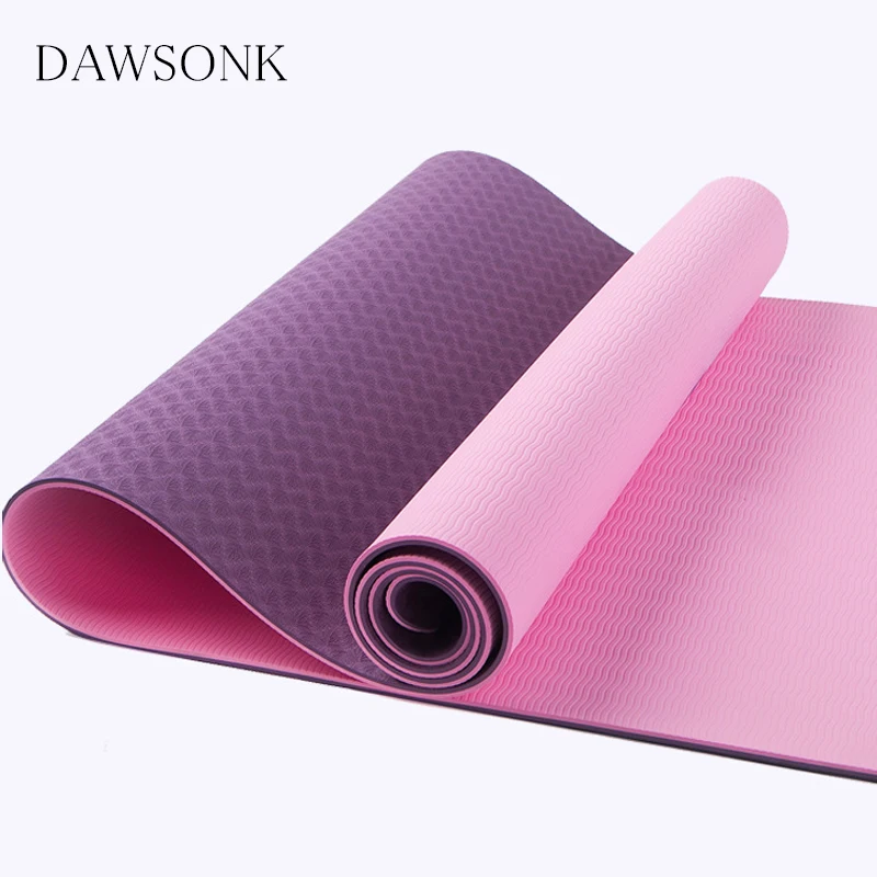 

Two-color Yoga Mat Non-slip Elastic Pilates Beginner Fitness Dance Mat Home Fitness Mat 183 cm * 61 cm * 0.6 cm Three-piece Suit