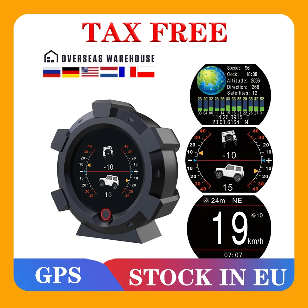 X95 GPS Horizontal Slope Meter Inclinometer Speedometer PMH KMH Car
