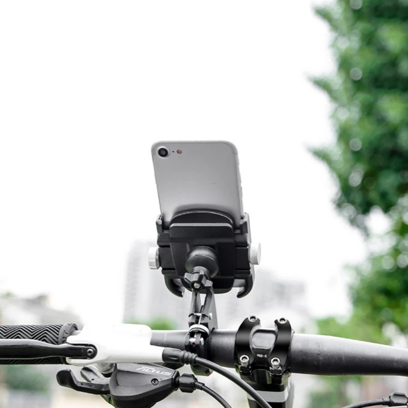 Держатель для телефона для велосипеда, алюминиевый сплав, крепление на руль велосипеда, противоскользящее, прочное, для мотоцикла, вращающееся на 360 градусов