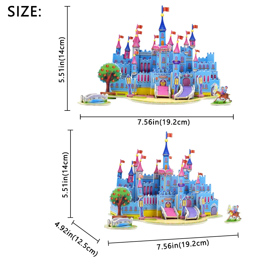 Милая модель замка пазл Наборы игрушек для девочки 3D сказочное здание обучающая