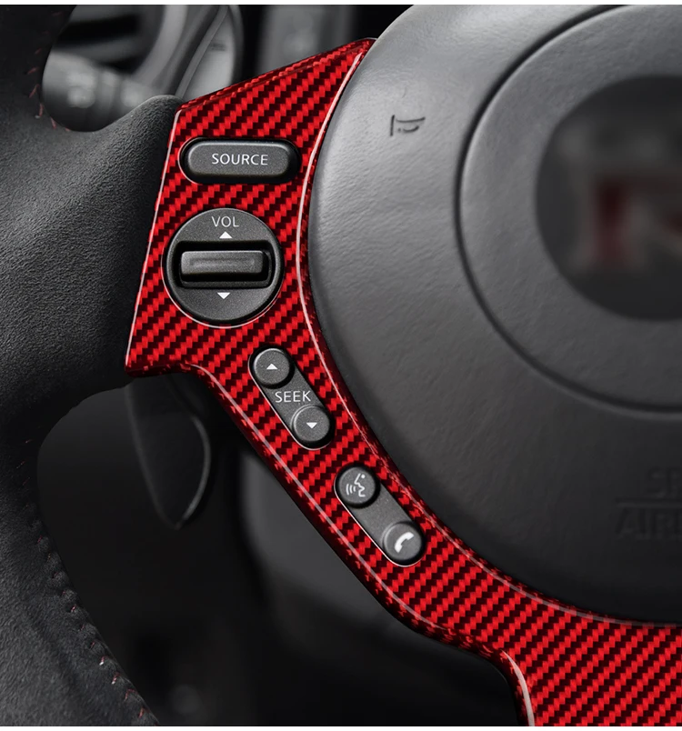 T-carbon Car Interior Accessories Carbon Fiber Steering Wheel Cover For Nissan GTR R35 2008-2014